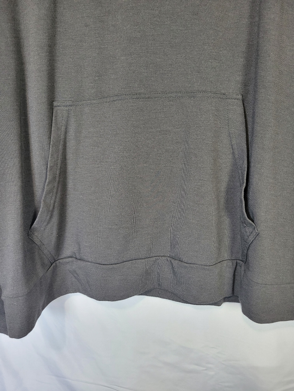 Cozy Earth Bamboo Mens Ultra Soft Grey Pull-Over Hoodie Sustainable Minimal - Picture 3 of 11